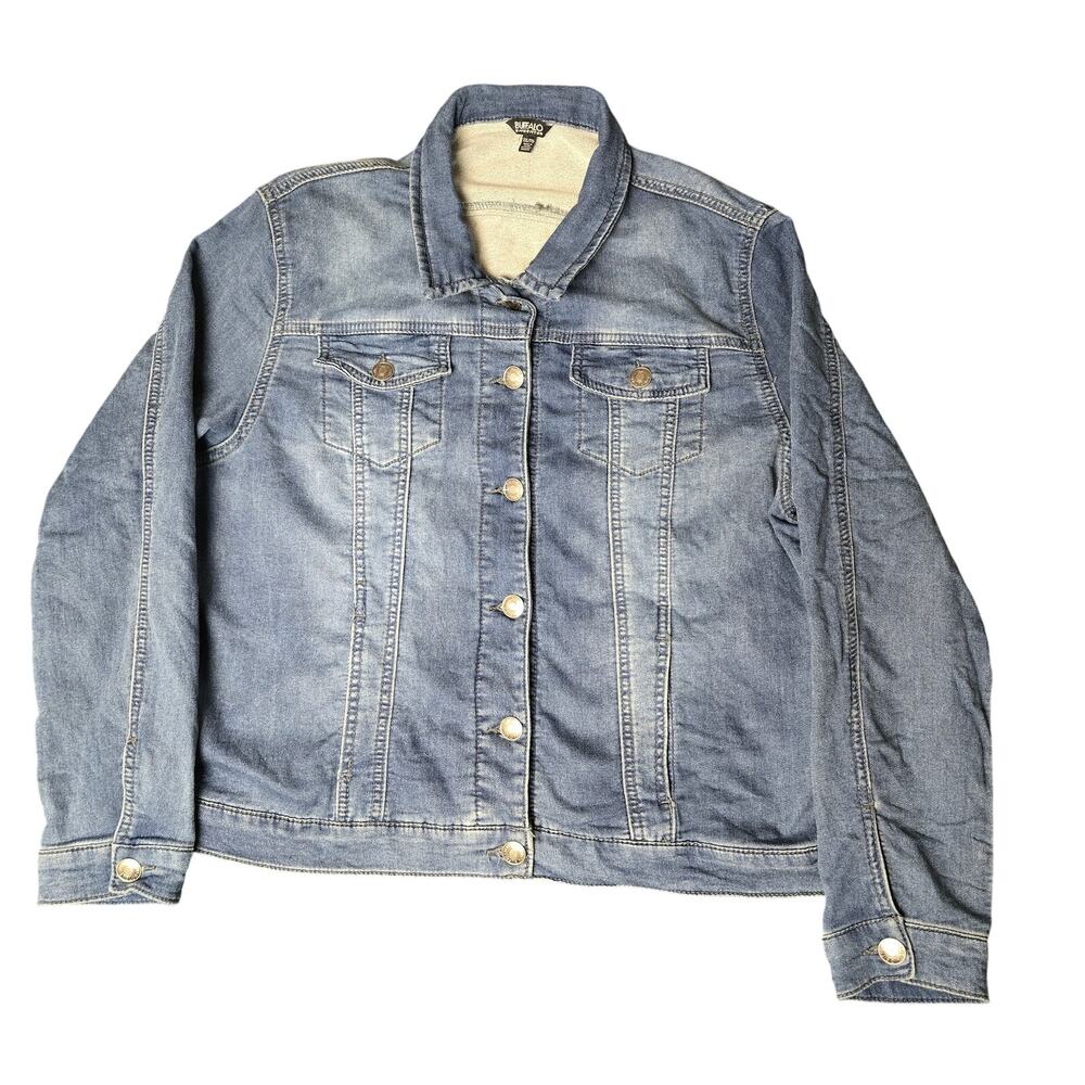 Buffalo David Bitton Denim Trucker Jean Jacket Knit Stretch - Women's XXL